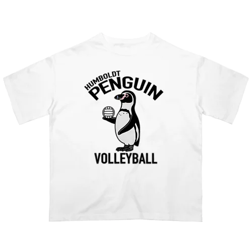 ペンギン・バレーボール・PENGIN・イラスト・デザイン・Tシャツ・アニマル・フンボルトペンギン・スポーツ・動物・アイテム・グッズ・VOLLEYBALL Oversized T-Shirt