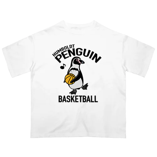 ペンギン・バスケットボール・PENGIN・イラスト・デザイン・Tシャツ・アニマル・フンボルトペンギン・スポーツ・動物・アイテム・グッズ・BASKETBALL Oversized T-Shirt