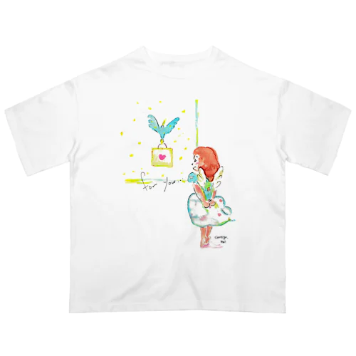 blue bird Oversized T-Shirt