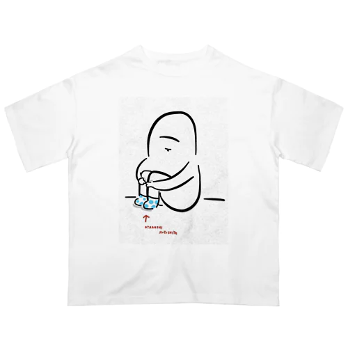 新しい靴下を履いたオバケ オーバーサイズTシャツ