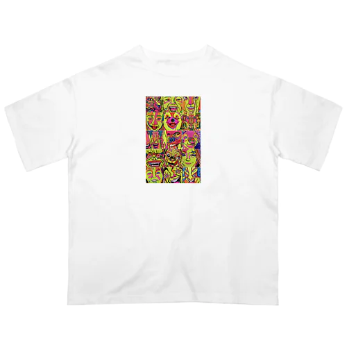 Jamanakocic カラフルアート オーバーサイズTシャツ