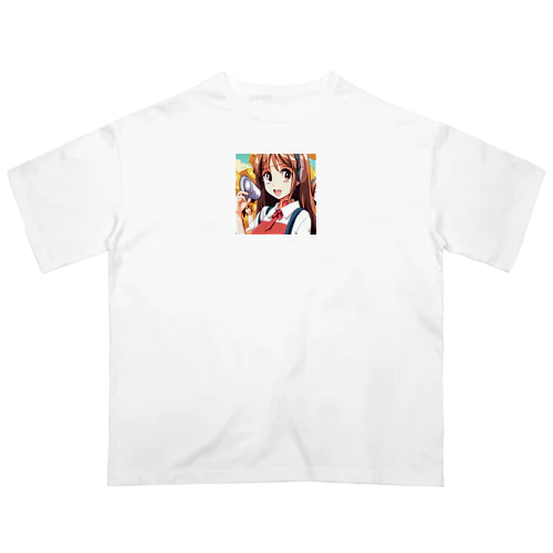 ヘッドホン美少女 オーバーサイズTシャツ