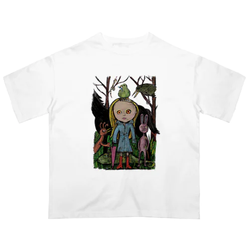 森の生き物 オーバーサイズTシャツ