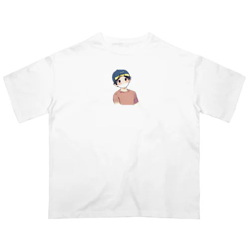 はにかむ　男の子　 Oversized T-Shirt