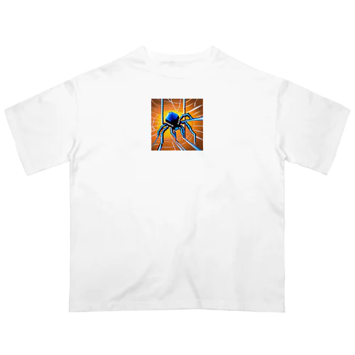 ドット絵　クモ　スパイダー　ピクセル画像 オーバーサイズTシャツ