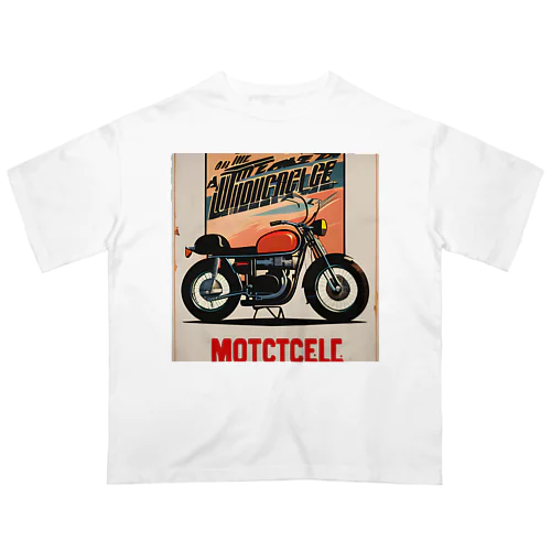 レトロバイク オーバーサイズTシャツ