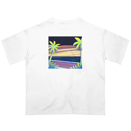 いつか見た帰り道の海 Oversized T-Shirt