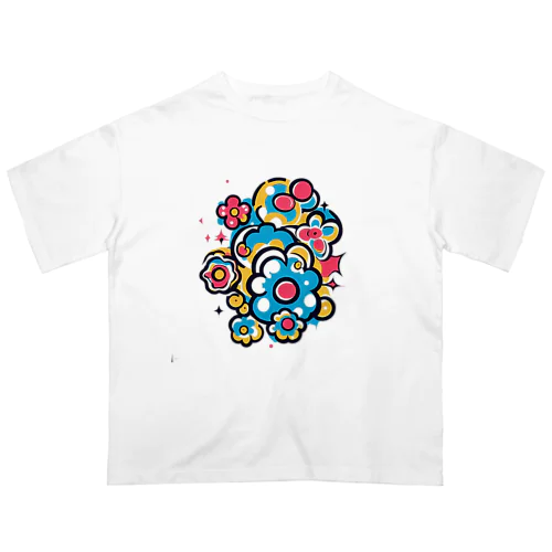 POPフラワーデザイン Oversized T-Shirt
