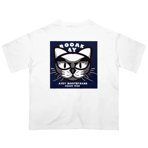 ロックな猫 Oversized T-Shirt