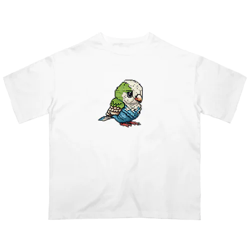 ドット絵のインコ２ オーバーサイズTシャツ