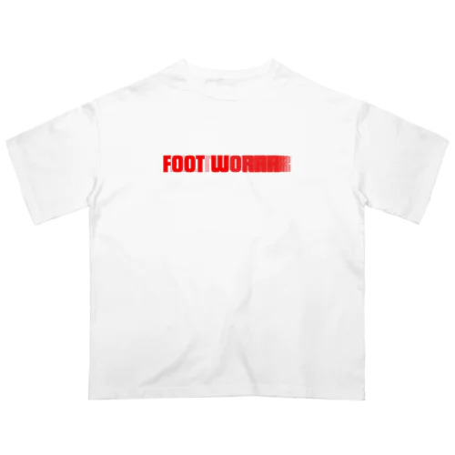 Foot work motion logo オーバーサイズTシャツ