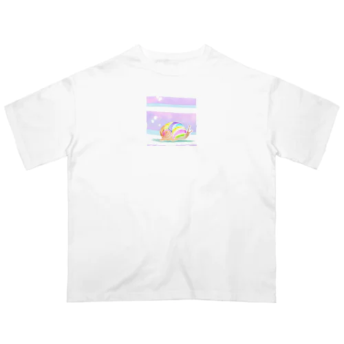 虹のカタツムリ オーバーサイズTシャツ