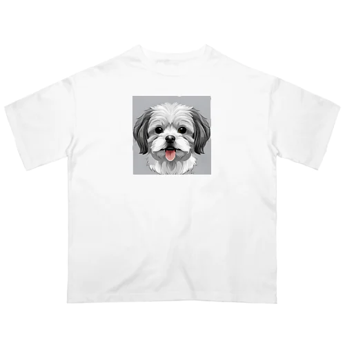 かわいい犬 オーバーサイズTシャツ