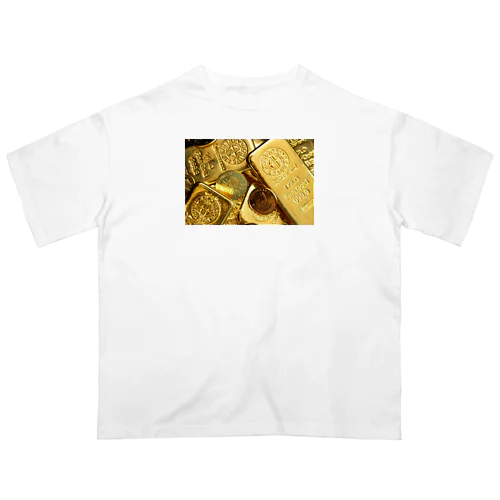 ゴールド オーバーサイズTシャツ