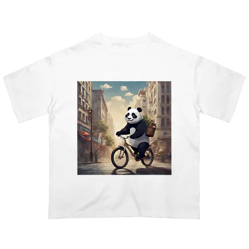 自転車でお買い物パンダくん オーバーサイズTシャツ