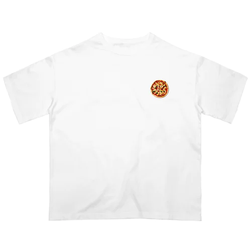 ワンポイント ピザ Oversized T-Shirt