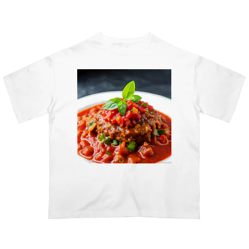 ミートソースこぼしてもだいじょぶよ🍝🥺 オーバーサイズTシャツ