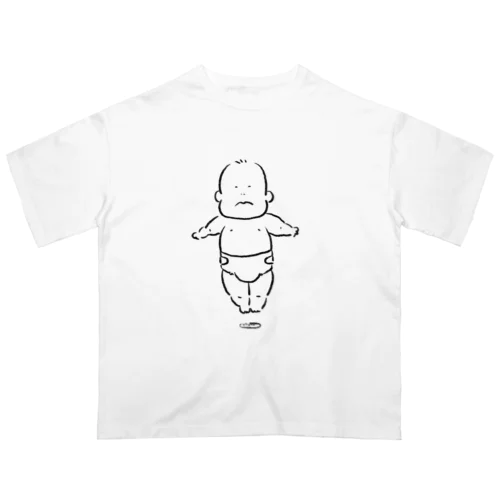 浮遊する赤ちゃん（3ヶ月） オーバーサイズTシャツ