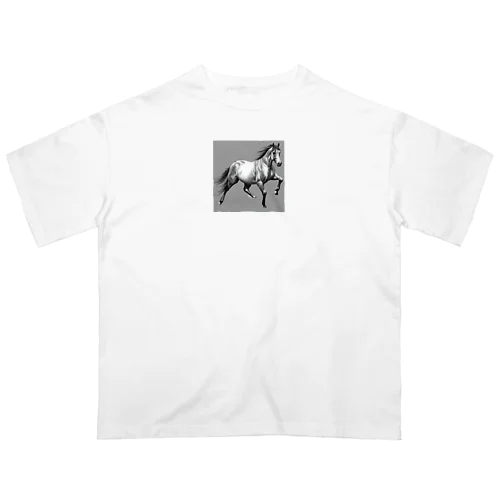 駆ける馬 Oversized T-Shirt