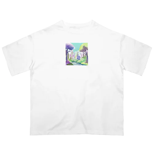 森のイラストグッズ Oversized T-Shirt