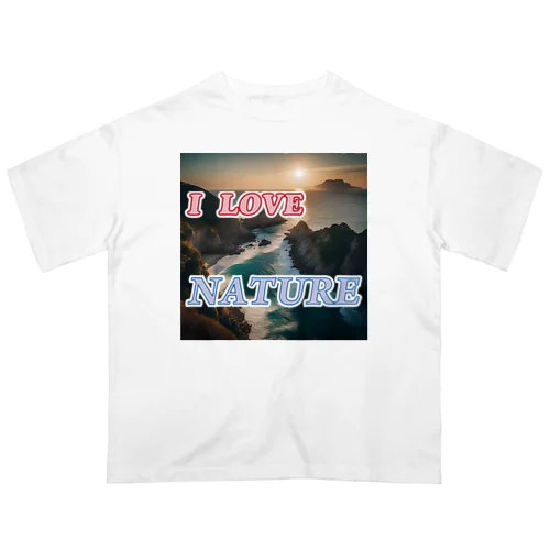 I LOVE NATURE オーバーサイズTシャツ