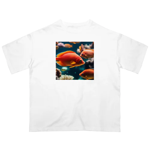 珊瑚の楽園、美魚群グッズ オーバーサイズTシャツ