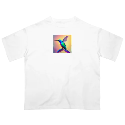虹色の小鳥 オーバーサイズTシャツ
