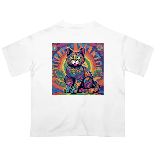 招き猫 オーバーサイズTシャツ