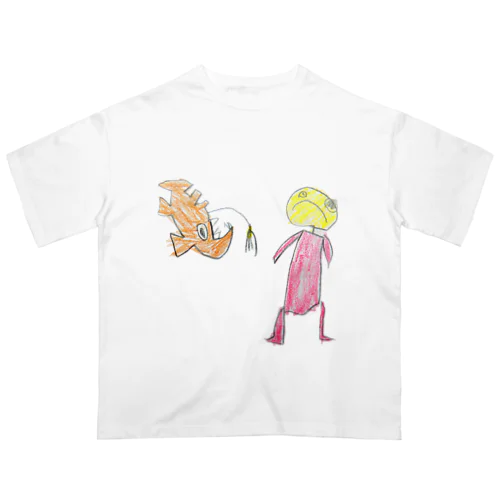 大きさくらべ〈チョウチンアンコウ〉 Oversized T-Shirt