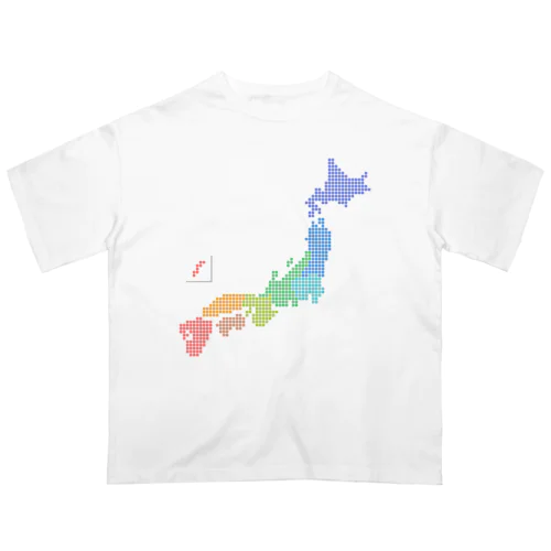 JAPANドット絵カラー Oversized T-Shirt