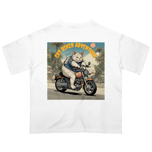 キャットバイカー オーバーサイズTシャツ