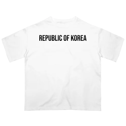 韓国 ロゴブラック Oversized T-Shirt