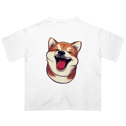 スマイル柴犬 オーバーサイズTシャツ