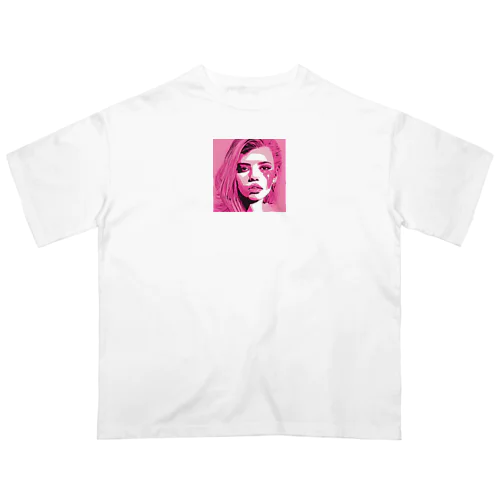 pink girl Oversized T-Shirt