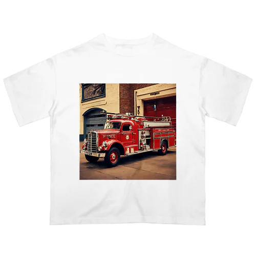 レトロ消防車 Oversized T-Shirt