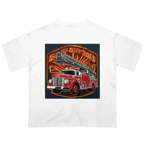 レトロはしご車 オーバーサイズTシャツ