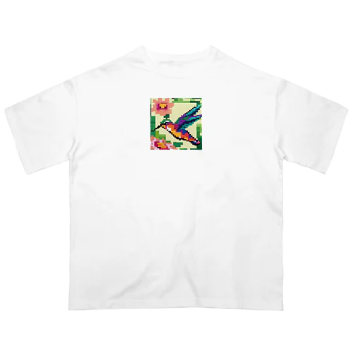 ドット絵ハチドリ Oversized T-Shirt