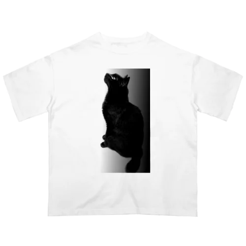 黒猫 オーバーサイズTシャツ