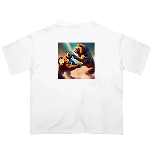 ライオンVSトラ Oversized T-Shirt