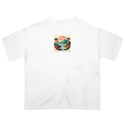 HAWAII　ハワイの魅力的なイラスト Oversized T-Shirt