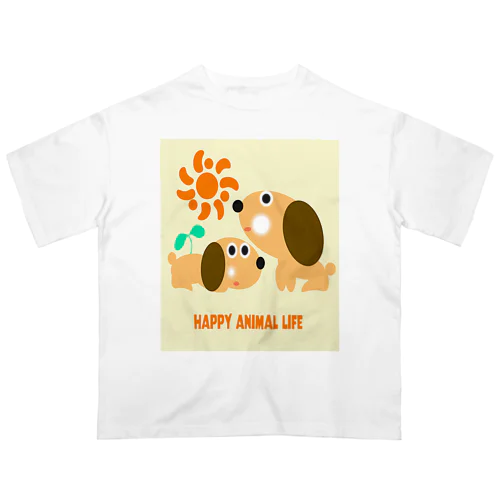 HAPPY ANIMAL LIFE  Oversized T-Shirt