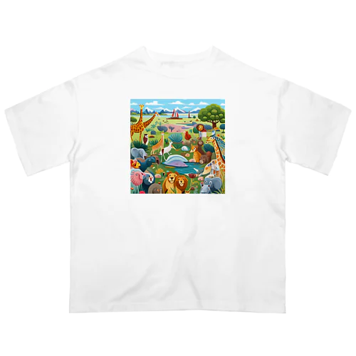 自然の動物園 Oversized T-Shirt