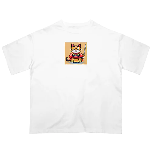 戦国武将猫 Oversized T-Shirt