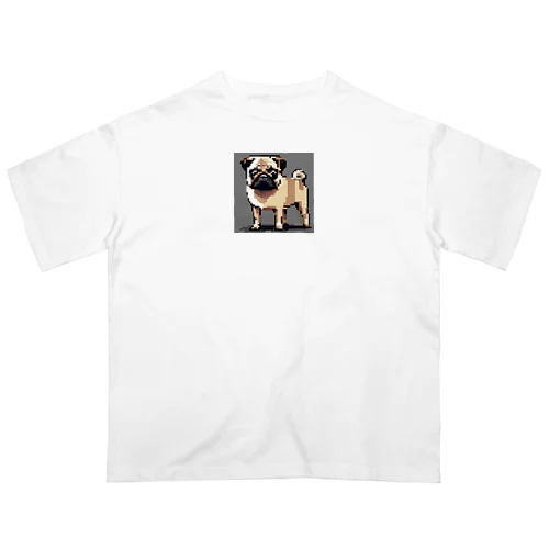 ドット絵　パグ犬 Oversized T-Shirt