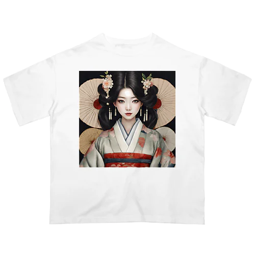 着物美女 オーバーサイズTシャツ