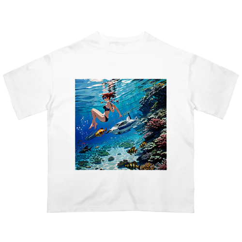 少女と熱帯魚 オーバーサイズTシャツ