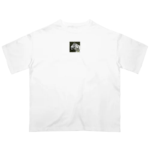 白いトラ Oversized T-Shirt