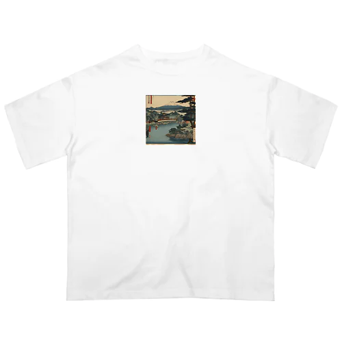 富士山の浮世絵風グッズ Oversized T-Shirt