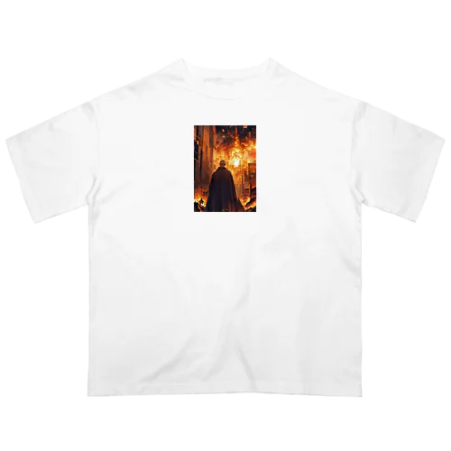 炎のおじいさん Oversized T-Shirt