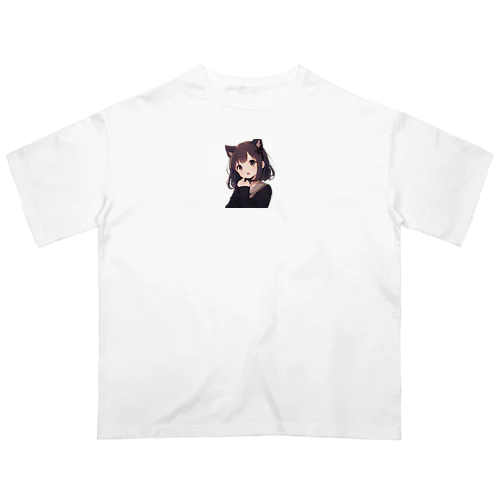 猫耳っ娘 オーバーサイズTシャツ